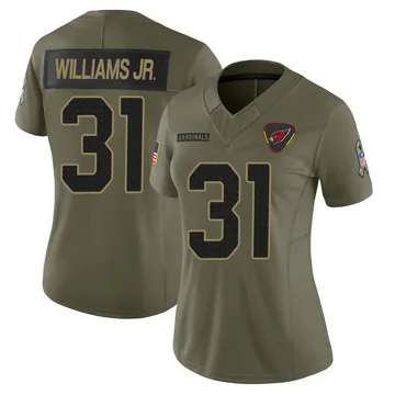 Women's Arizona Cardinals Wydett Williams Jr. Olive Limited 2025 Salute to Service Jersey By Nike